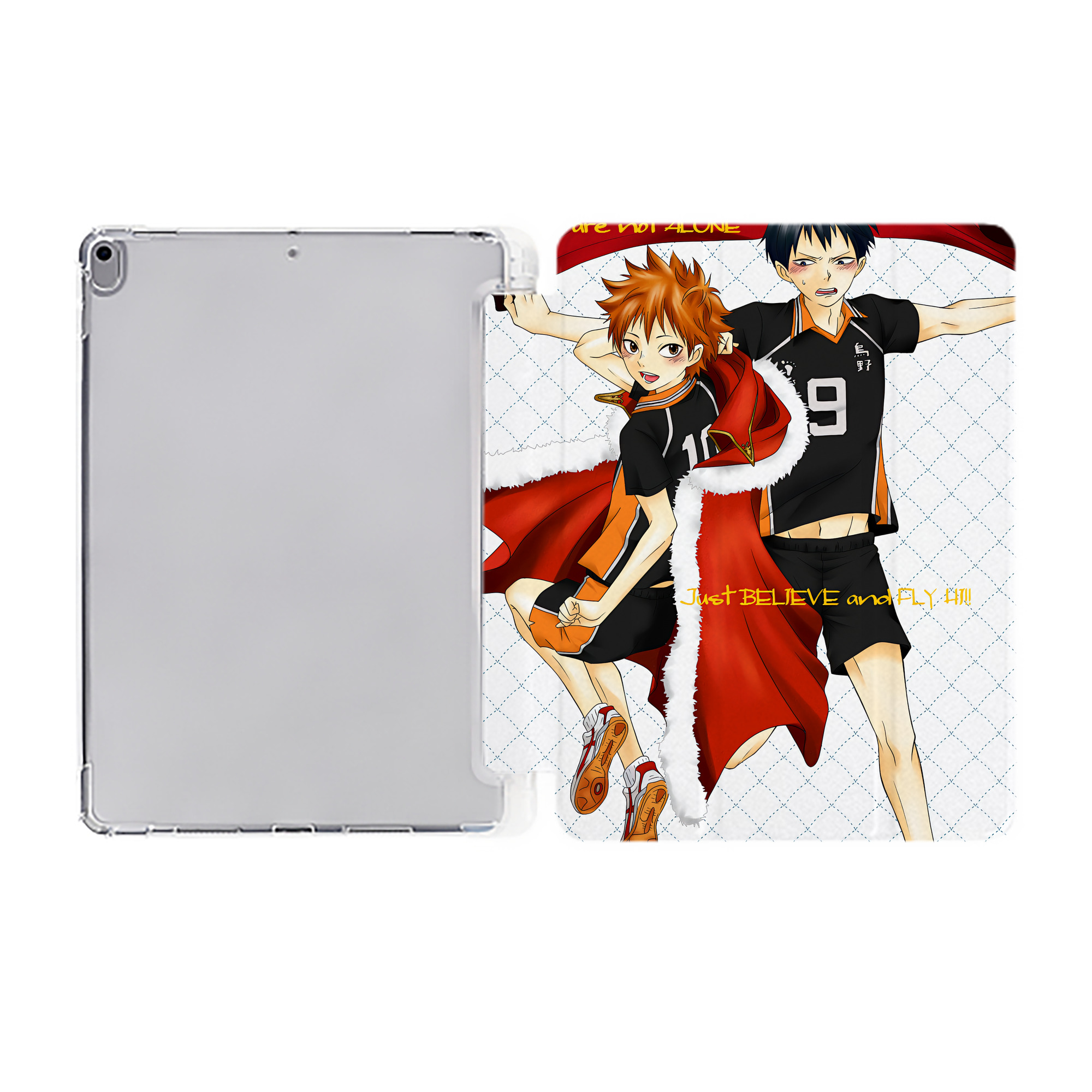（画像用） ハイキュー!! Haikyu!! IPad ケース ペン収納付き 三つ折りスタンド PUレザー×シリコン 対応機種9.5/10.5/10.9インチ